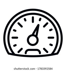 Speedometer icon. Outline speedometer vector icon for web design isolated on white background