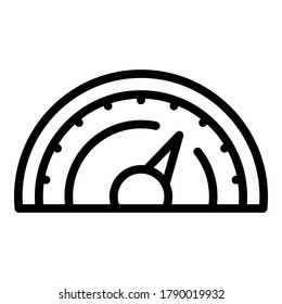 Speedometer icon. Outline speedometer vector icon for web design isolated on white background