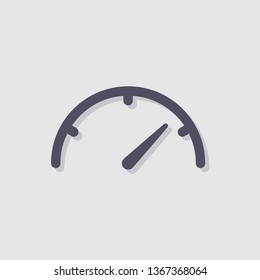 Speedometer icon, Performance gauge, Dashboard