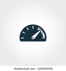 Speedometer icon. Premium quality element illustration from car parts collection. Speedometer monochrome icon. Perfect for web design and printing.
