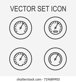 Speedometer icon set 