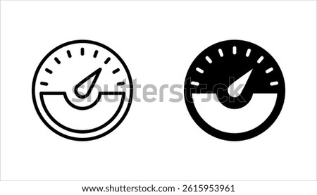 Speedometer icon set. Miles per hour. Speed control. Acceleration indicator. vector illustration on white background.