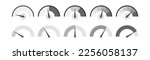 Speedometer icon set. Vector illustration.