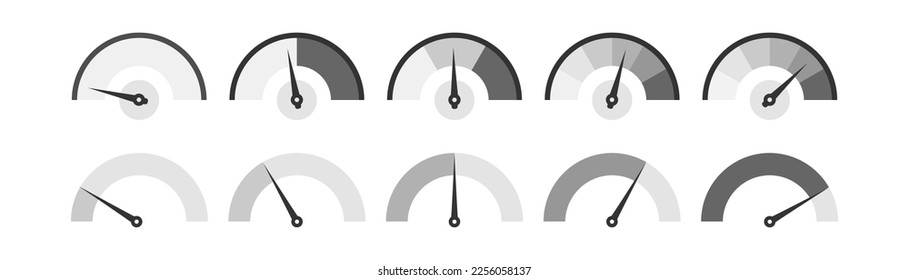 Speedometer icon set. Vector illustration. svg