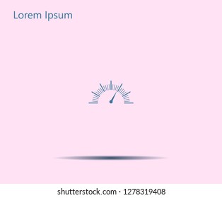 Speedometer icon or sign with arrow