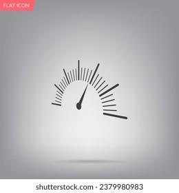 Speedometer icon or sign with arrow