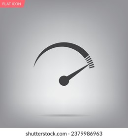 Speedometer icon or sign with arrow