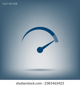 Icono del velocímetro o signo con flecha