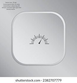 Geschwindigkeitsmesser-Symbol oder Zeichen mit Pfeil