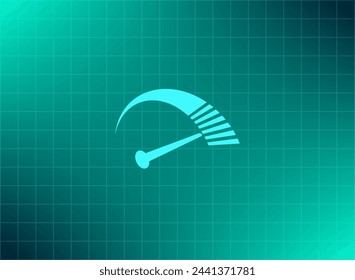 Speedometer icon or sign with arrow