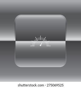 Speedometer icon or sign with arrow