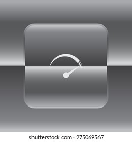 Speedometer icon or sign with arrow