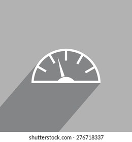 Speedometer icon or sign with arrow