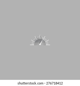 Speedometer icon or sign with arrow