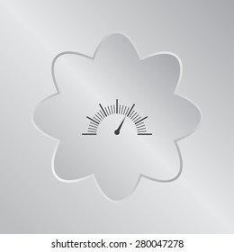 Speedometer icon or sign with arrow
