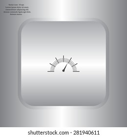 Speedometer icon or sign with arrow