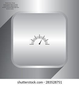 Speedometer icon or sign with arrow
