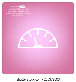Speedometer icon or sign with arrow