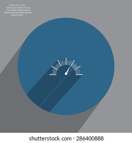 Speedometer icon or sign with arrow