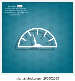 Speedometer icon or sign with arrow