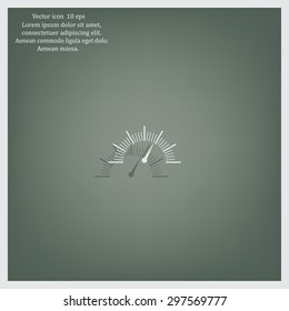 Speedometer icon or sign with arrow
