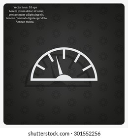 Speedometer icon or sign with arrow