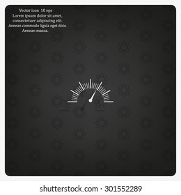 Speedometer icon or sign with arrow