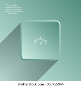 Speedometer icon or sign with arrow