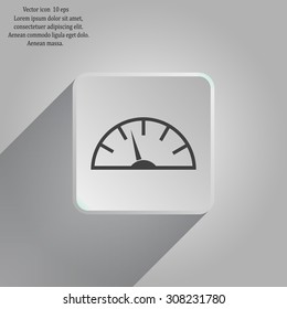 Speedometer icon or sign with arrow