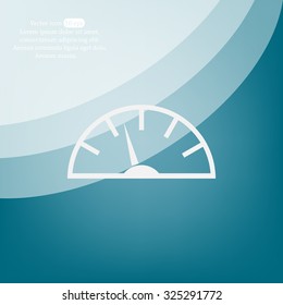 Speedometer icon or sign with arrow