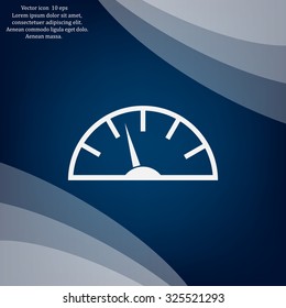 Speedometer icon or sign with arrow