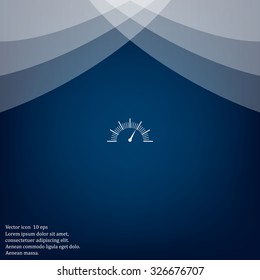 Speedometer icon or sign with arrow