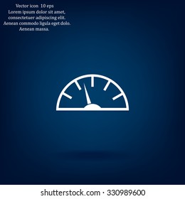 Speedometer icon or sign with arrow
