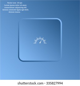 Speedometer icon or sign with arrow