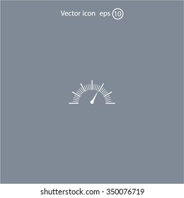 Speedometer icon or sign with arrow