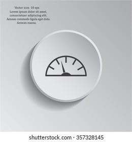 Speedometer icon or sign with arrow