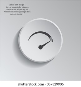 Speedometer icon or sign with arrow