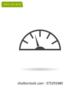 Speedometer icon or sign with arrow