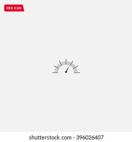 Speedometer icon or sign with arrow