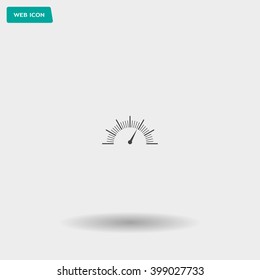Speedometer icon or sign with arrow