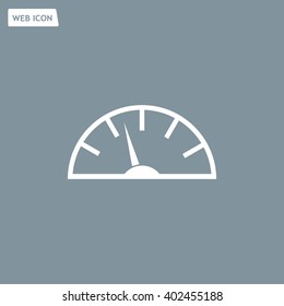 Speedometer icon or sign with arrow