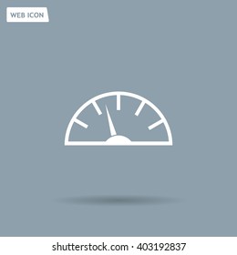 Speedometer icon or sign with arrow