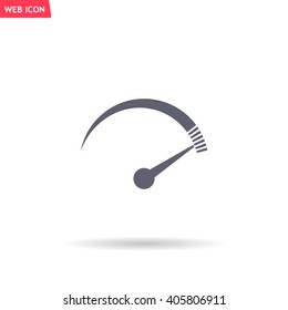 Speedometer icon or sign with arrow