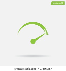Speedometer icon or sign with arrow