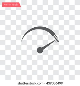 Speedometer icon or sign with arrow
