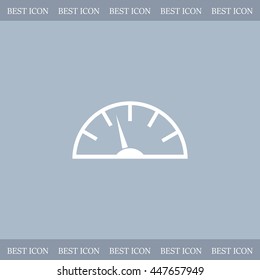 Speedometer icon or sign with arrow