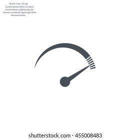 Speedometer icon or sign with arrow