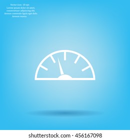 Speedometer icon or sign with arrow