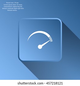 Speedometer icon or sign with arrow