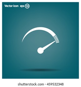 Speedometer icon or sign with arrow